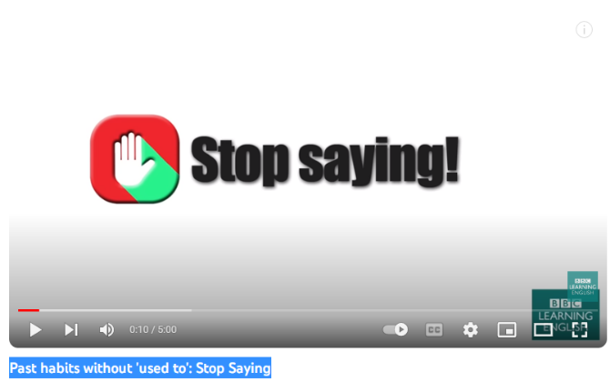 Past habits without 'used to': Stop Saying