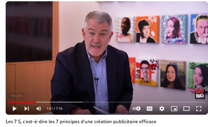 Les 7 S, c’est-à-dire les 7 principes d’une création publicitaire efficace